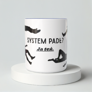 Śmieszny Kubek Dla Księgowych - System padł ja też